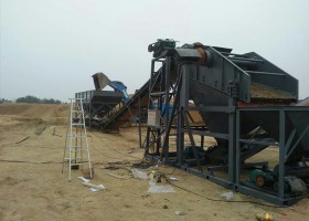 大型振動(dòng)篩沙機(jī)工作現(xiàn)場